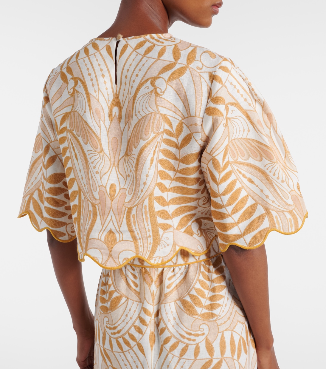 Bedrucktes Top aus Leinen | Farm Rio