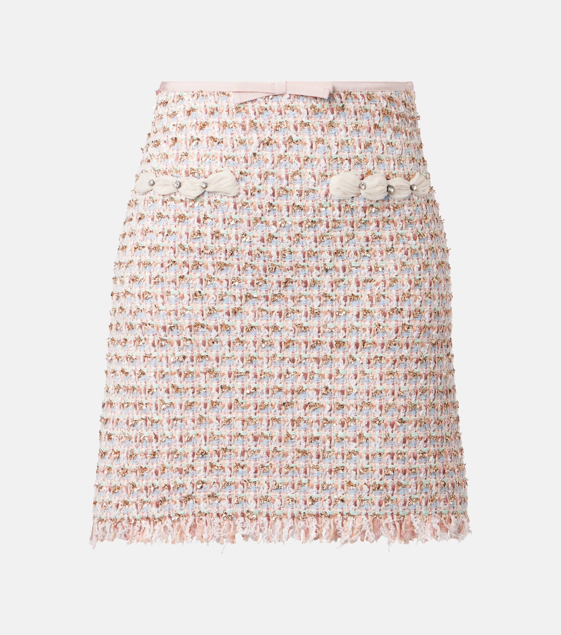 Embellished tweed miniskirt | Valentino
