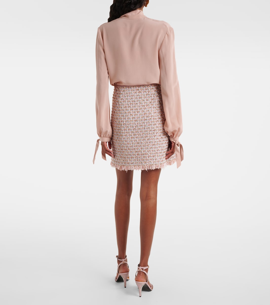 Embellished tweed miniskirt | Valentino