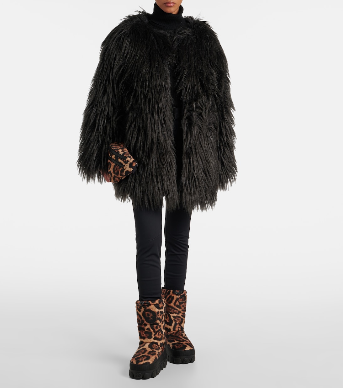 Snowy leopard-print snow boots | Goldbergh