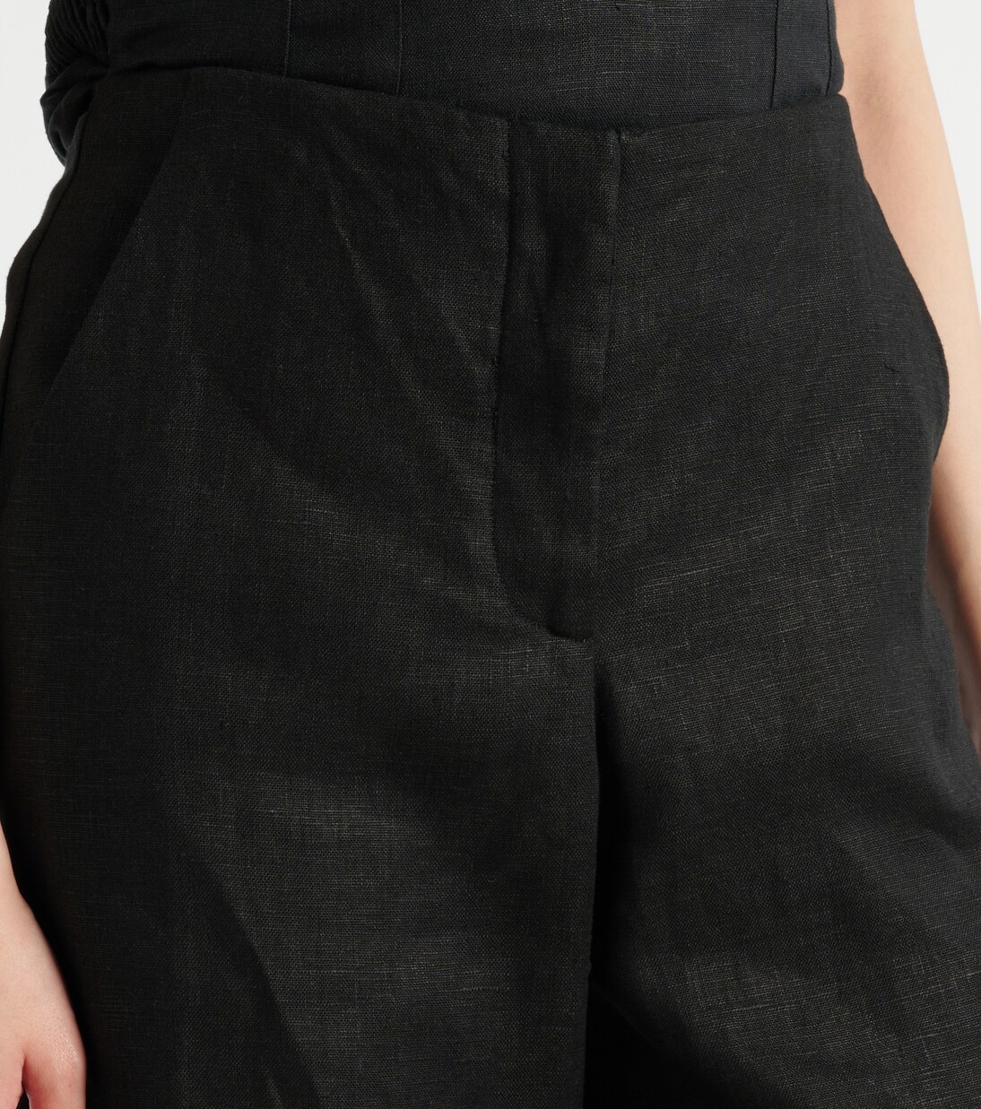 Pantalon droit Sanne à taille haute en lin | Faithfull