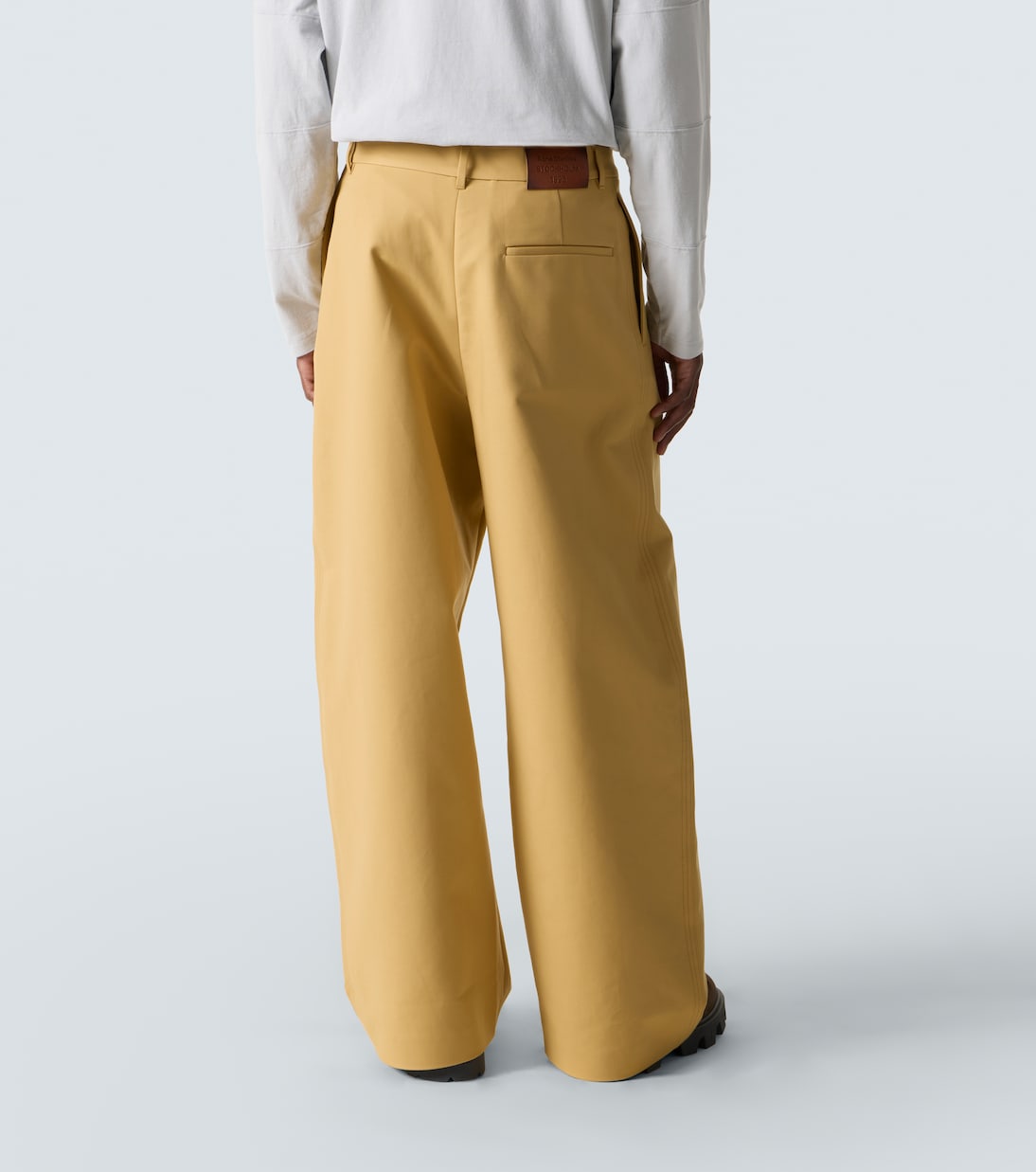 Mid-rise cotton satin wide-leg pants | Acne Studios