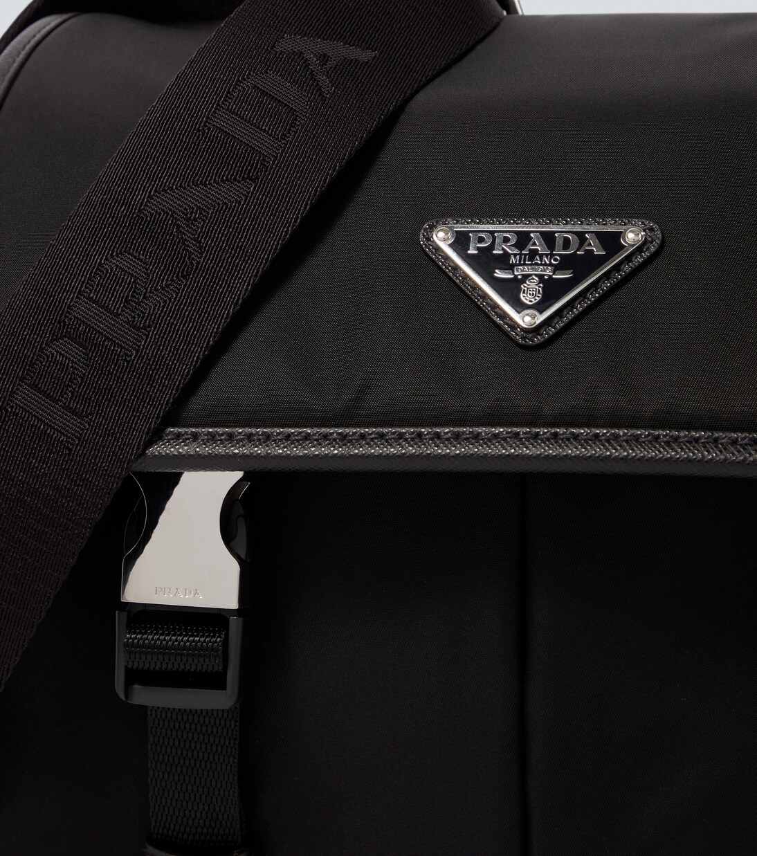 Messenger Bag aus Re-Nylon mit Leder | Prada