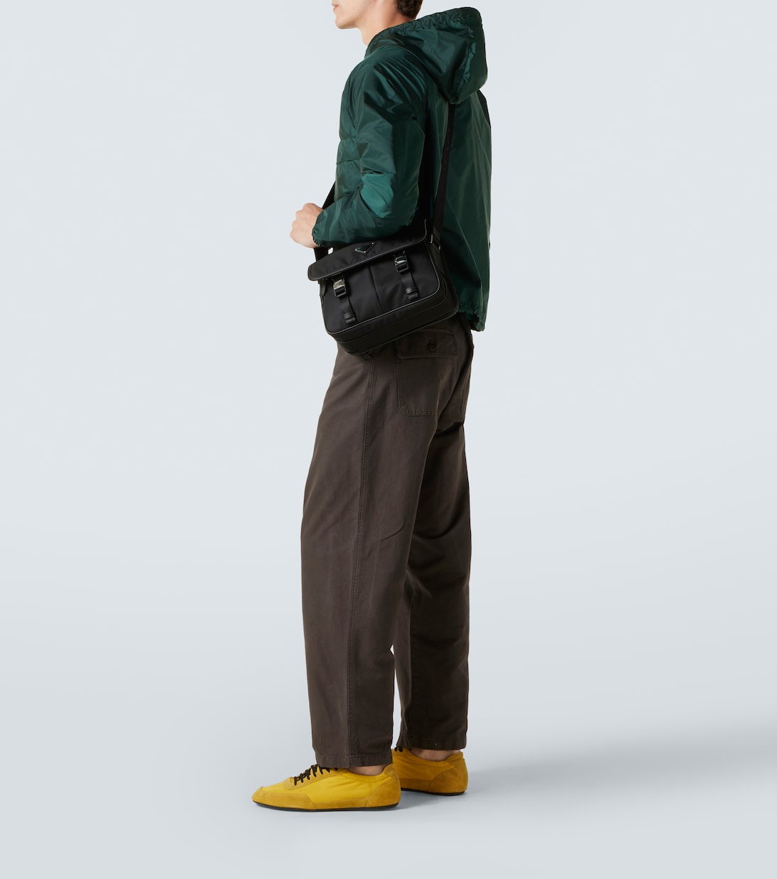 Messenger Bag aus Re-Nylon mit Leder | Prada