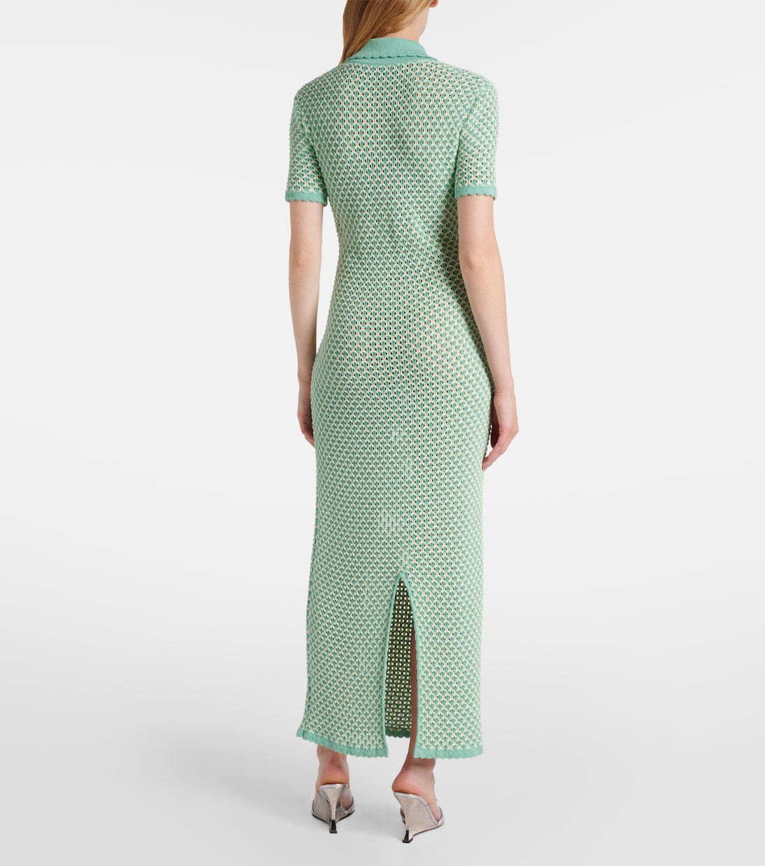 Maxikleid aus Häkelstrick | Versace