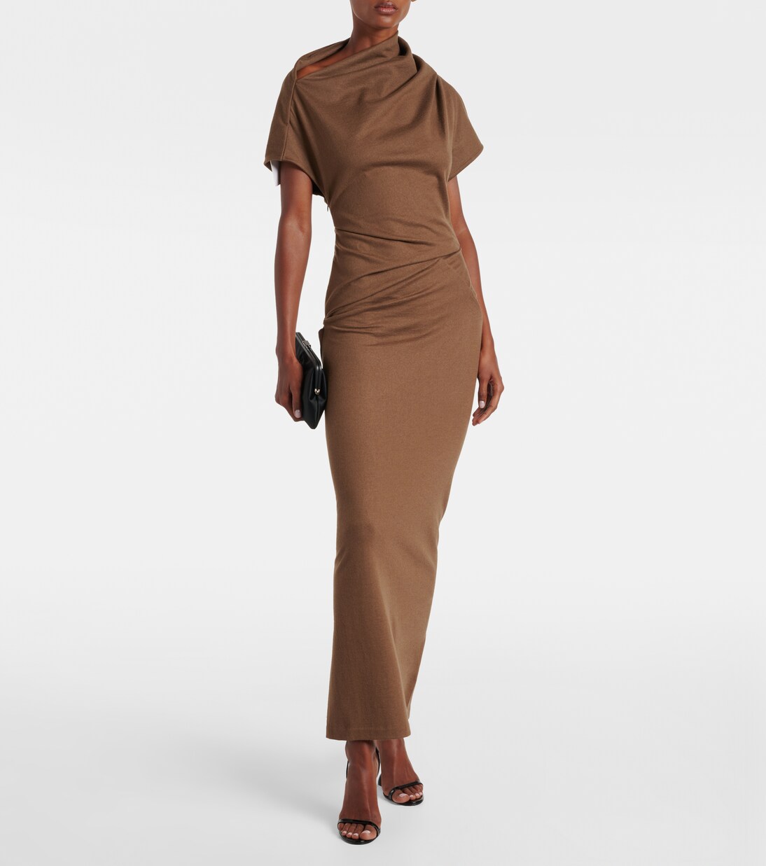 Draped wool maxi dress | Entire Studios