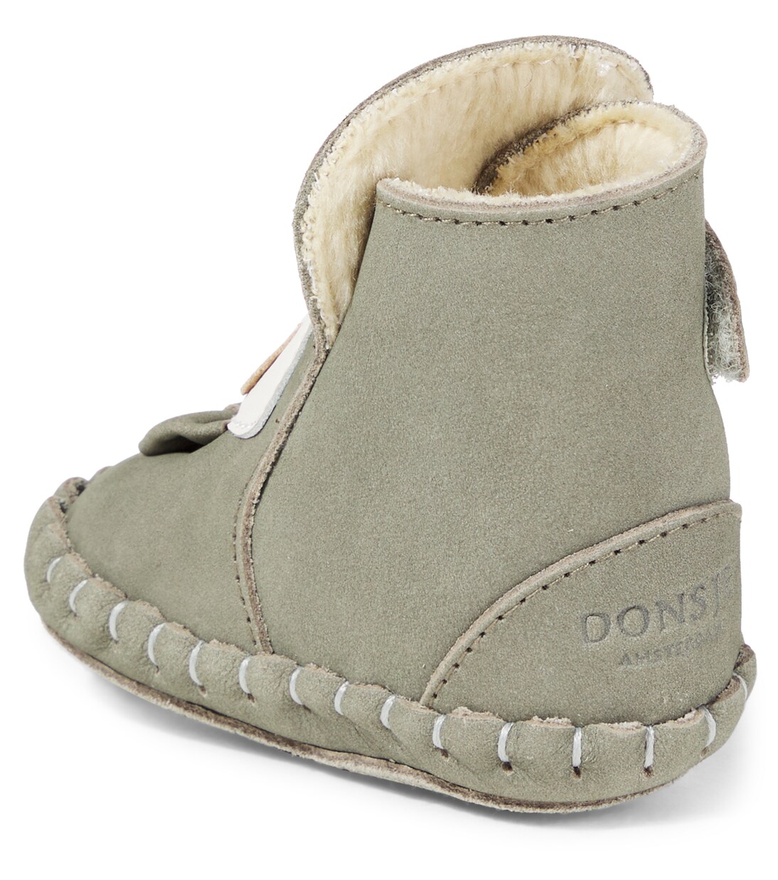 Baby Junus bow-detail suede booties | Donsje