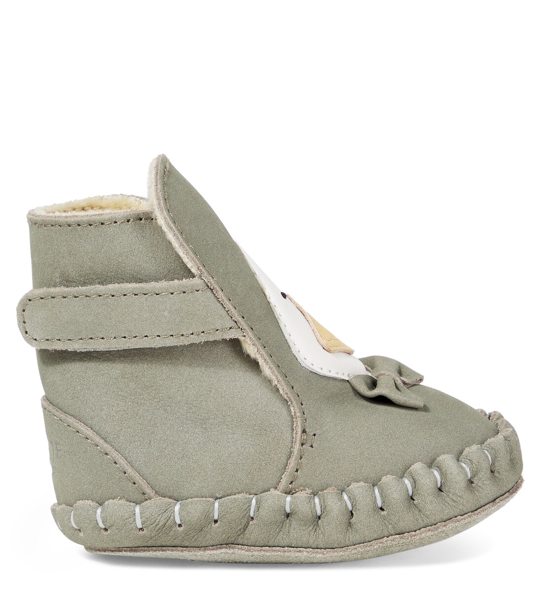 Baby Junus bow-detail suede booties | Donsje