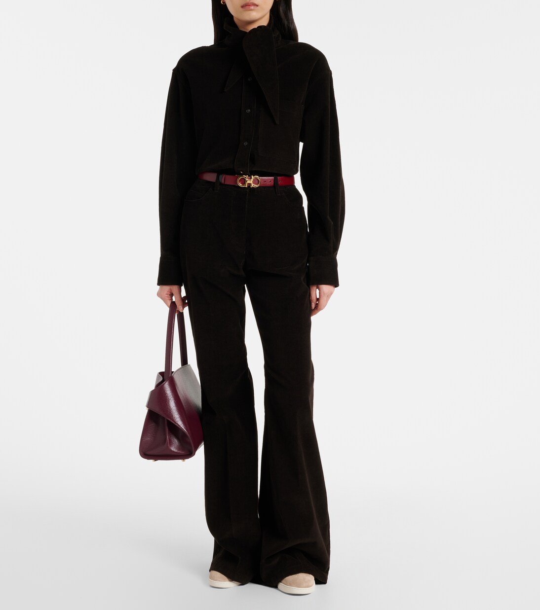 Shearling-lined suede sneakers | Ferragamo