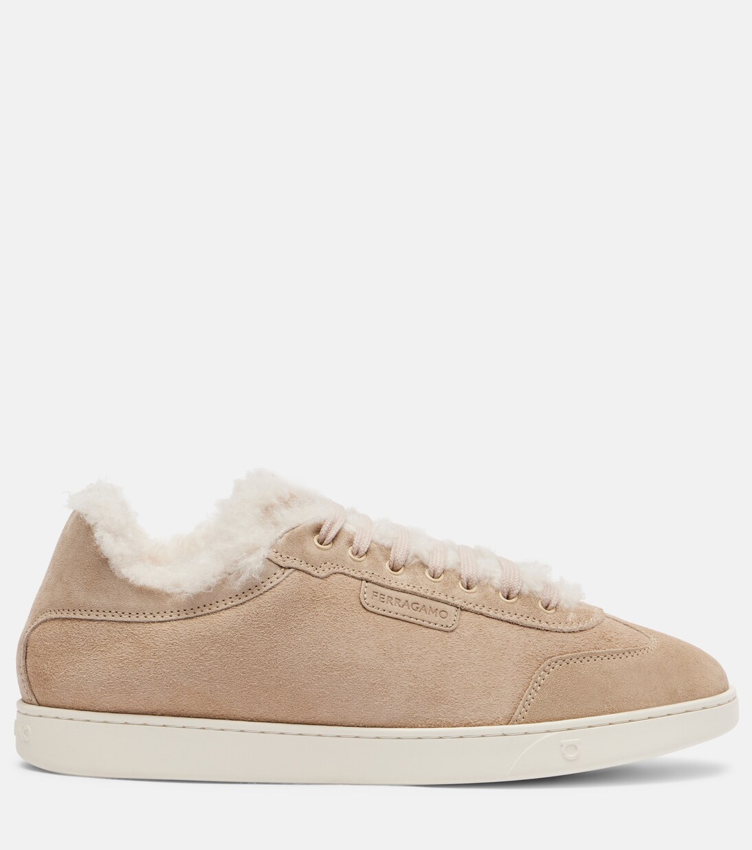 Shearling-lined suede sneakers | Ferragamo