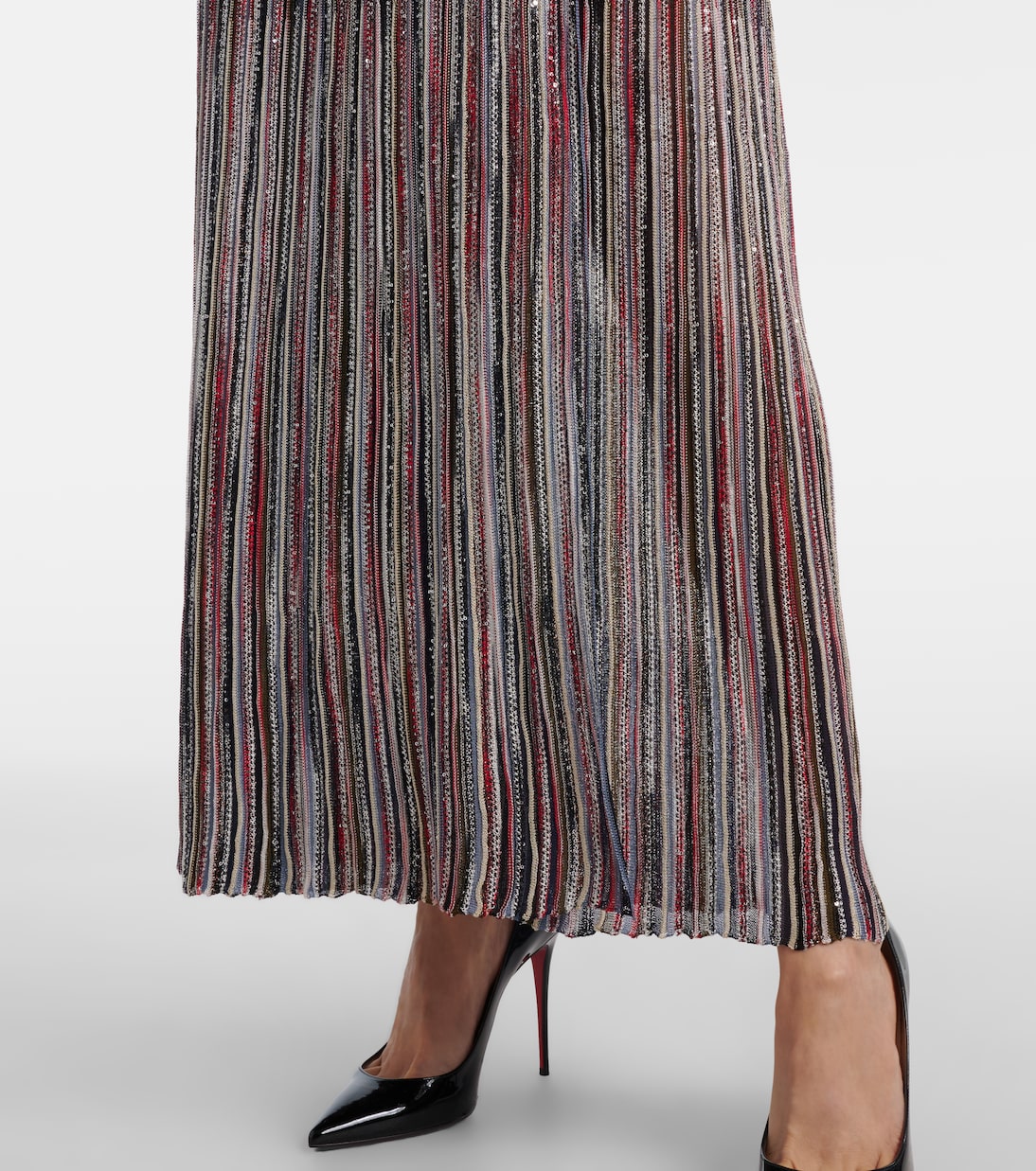 Striped lamé maxi dress | Missoni