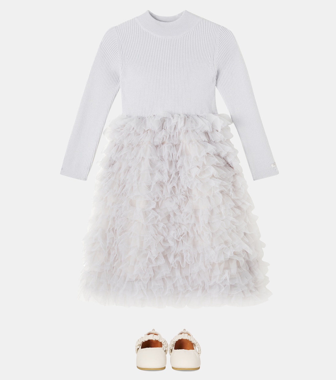 Cecilly ruffled wool-blend tulle dress | Donsje