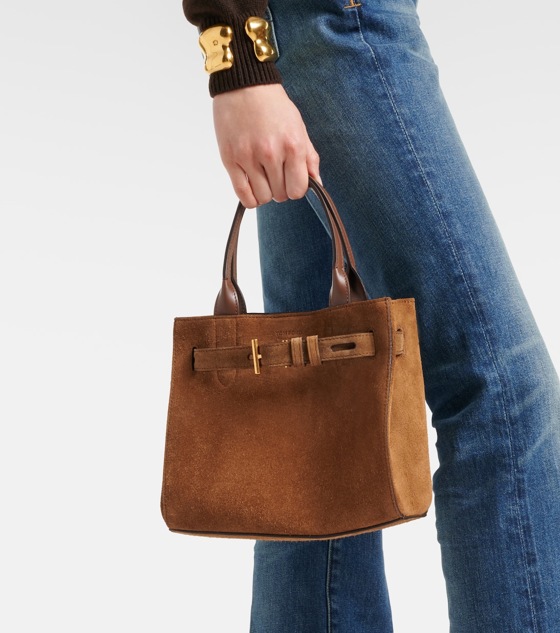 Audrey Small suede tote bag | Tom Ford