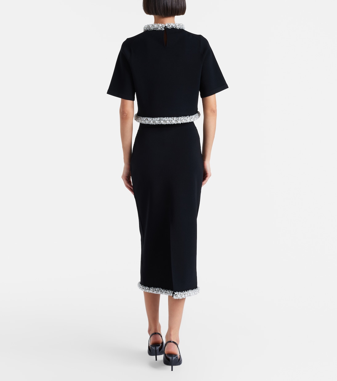 Idina embellished knitted pencil skirt | Simkhai