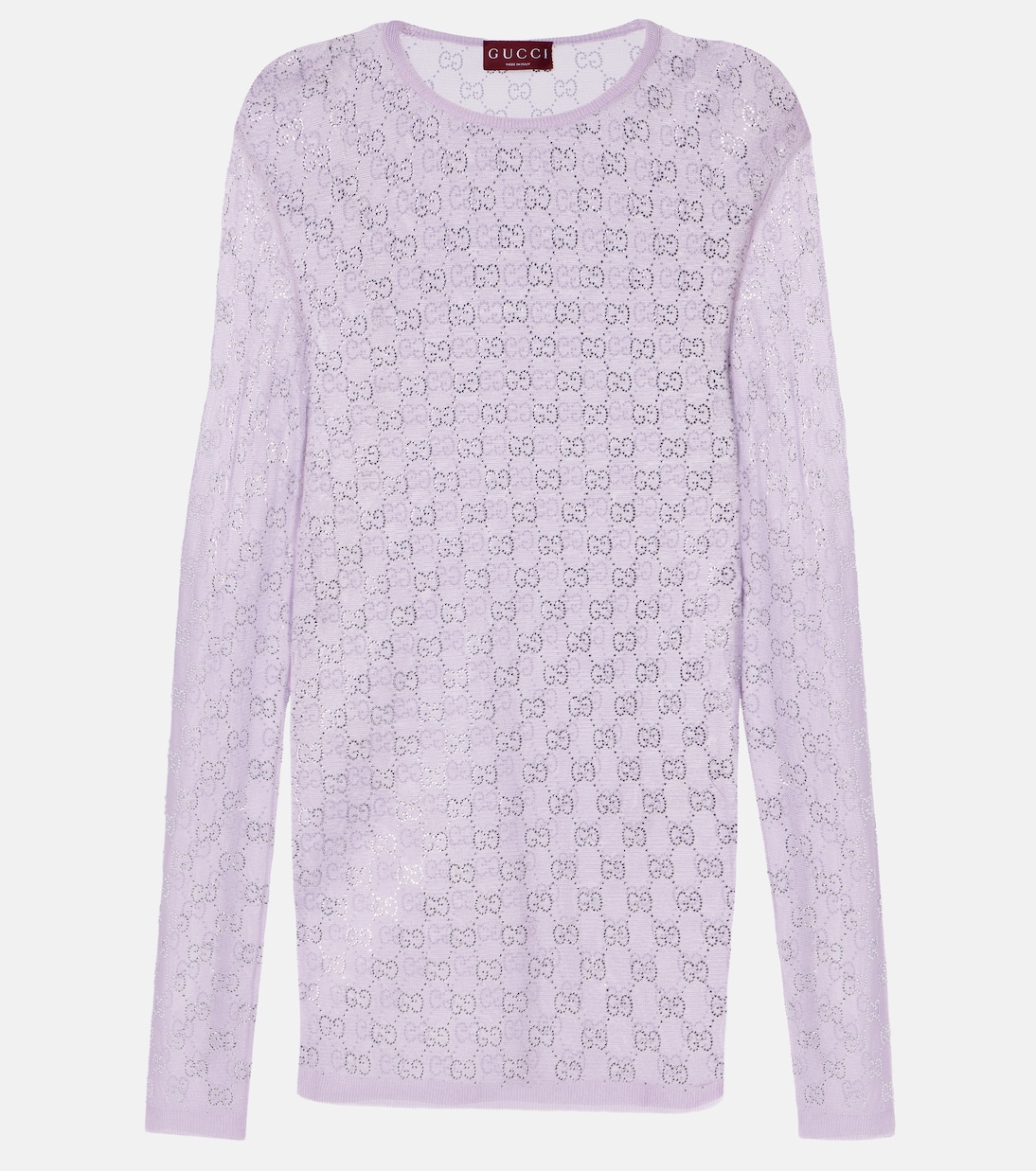 GG embellished silk top | Gucci