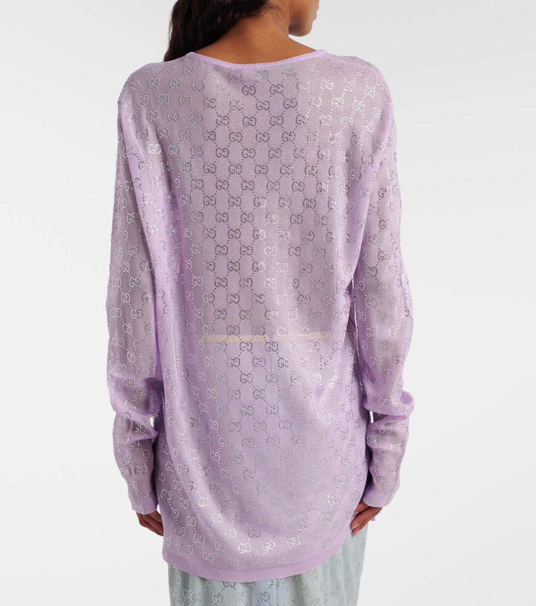 GG embellished silk top | Gucci