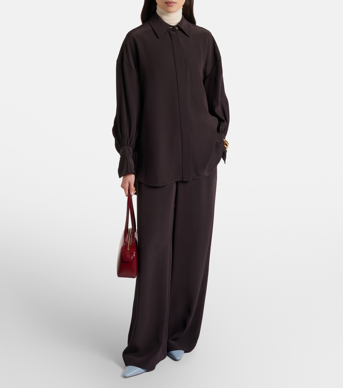 Camilia satin twill shirt | Joseph