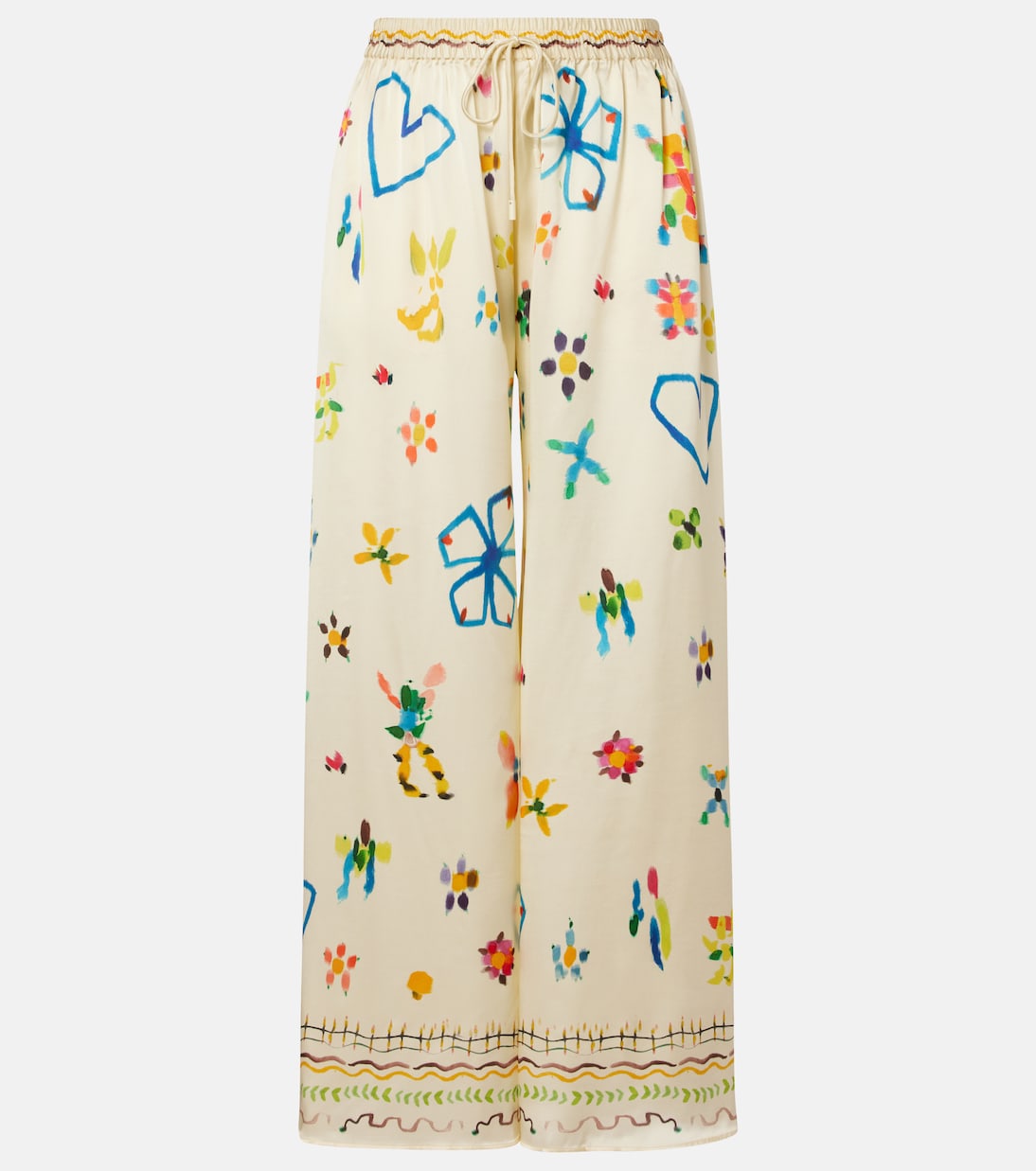 Sidi floral silk palazzo pants | Alémais