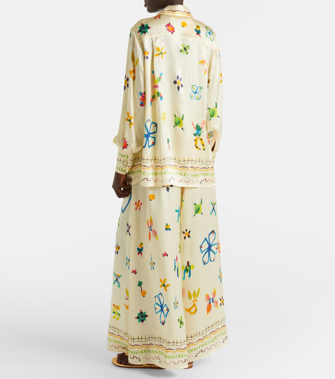 Sidi floral silk palazzo pants | Alémais