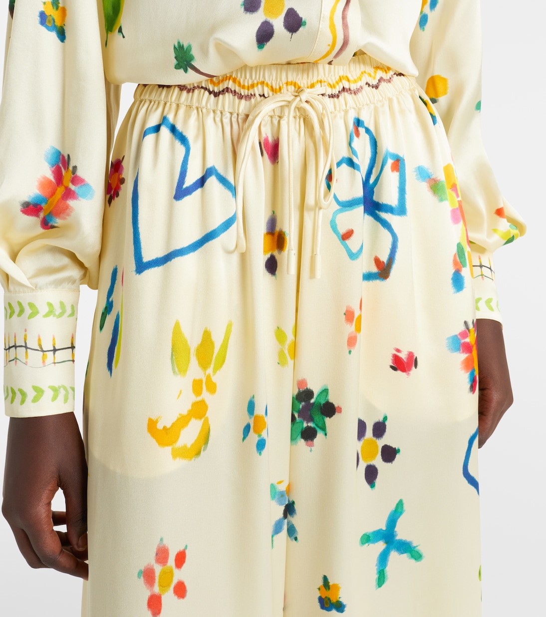 Sidi floral silk palazzo pants | Alémais