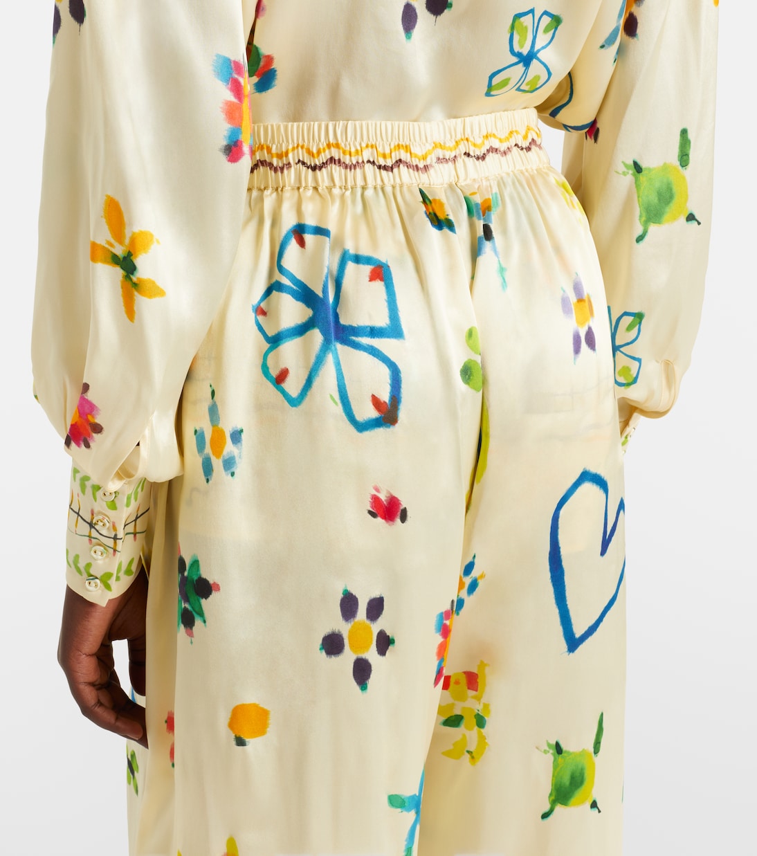 Sidi floral silk palazzo pants | Alémais