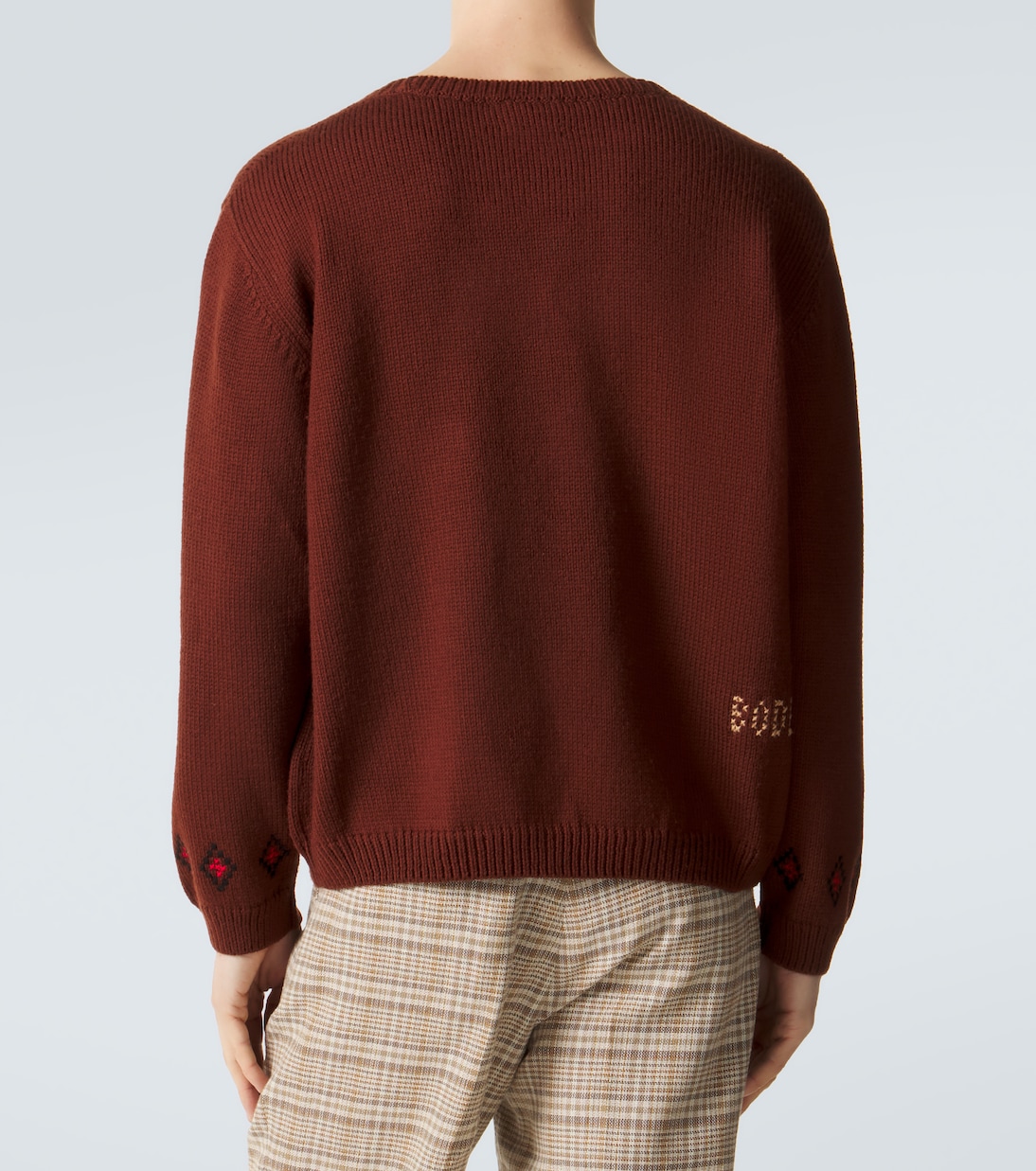 Scottie embroidered wool sweater | Bode