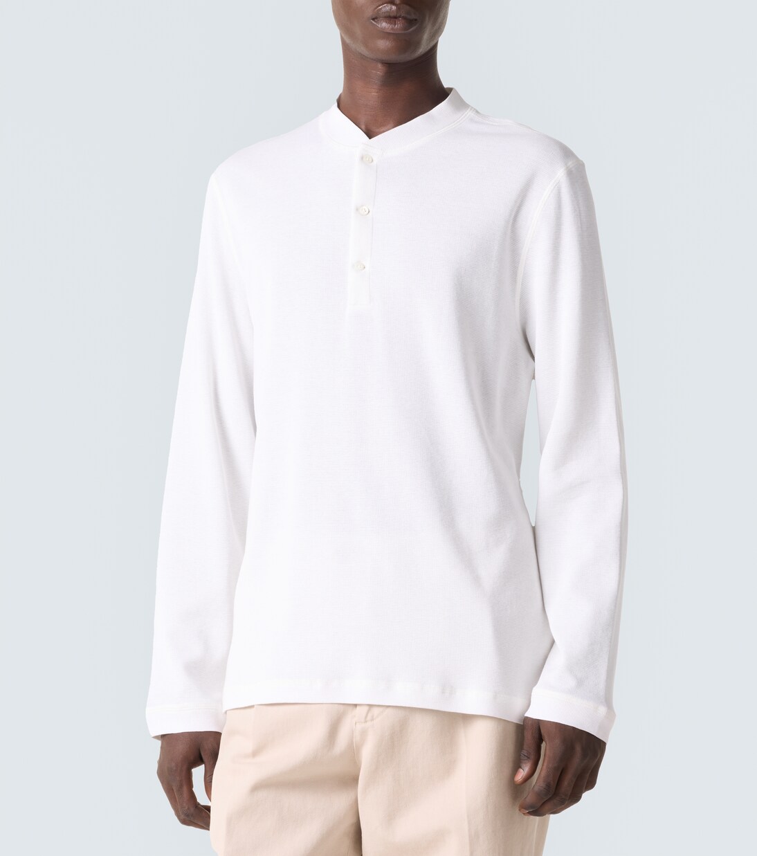 Henley-Top aus Baumwolle und Seide | Brunello Cucinelli