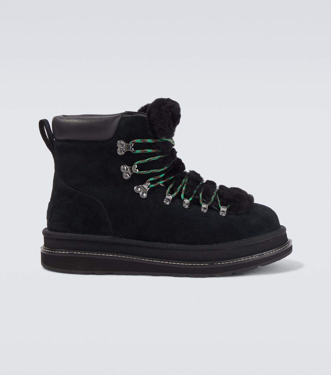 x UGG suede and shearling hiking boots | Sacai