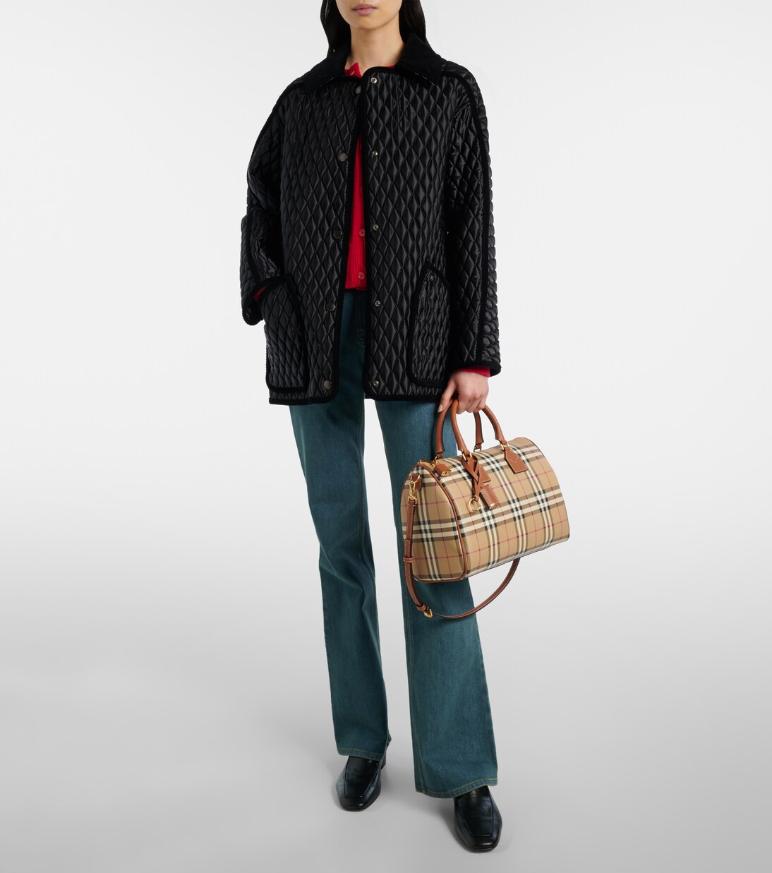 Burberry Check flared jeans | Burberry