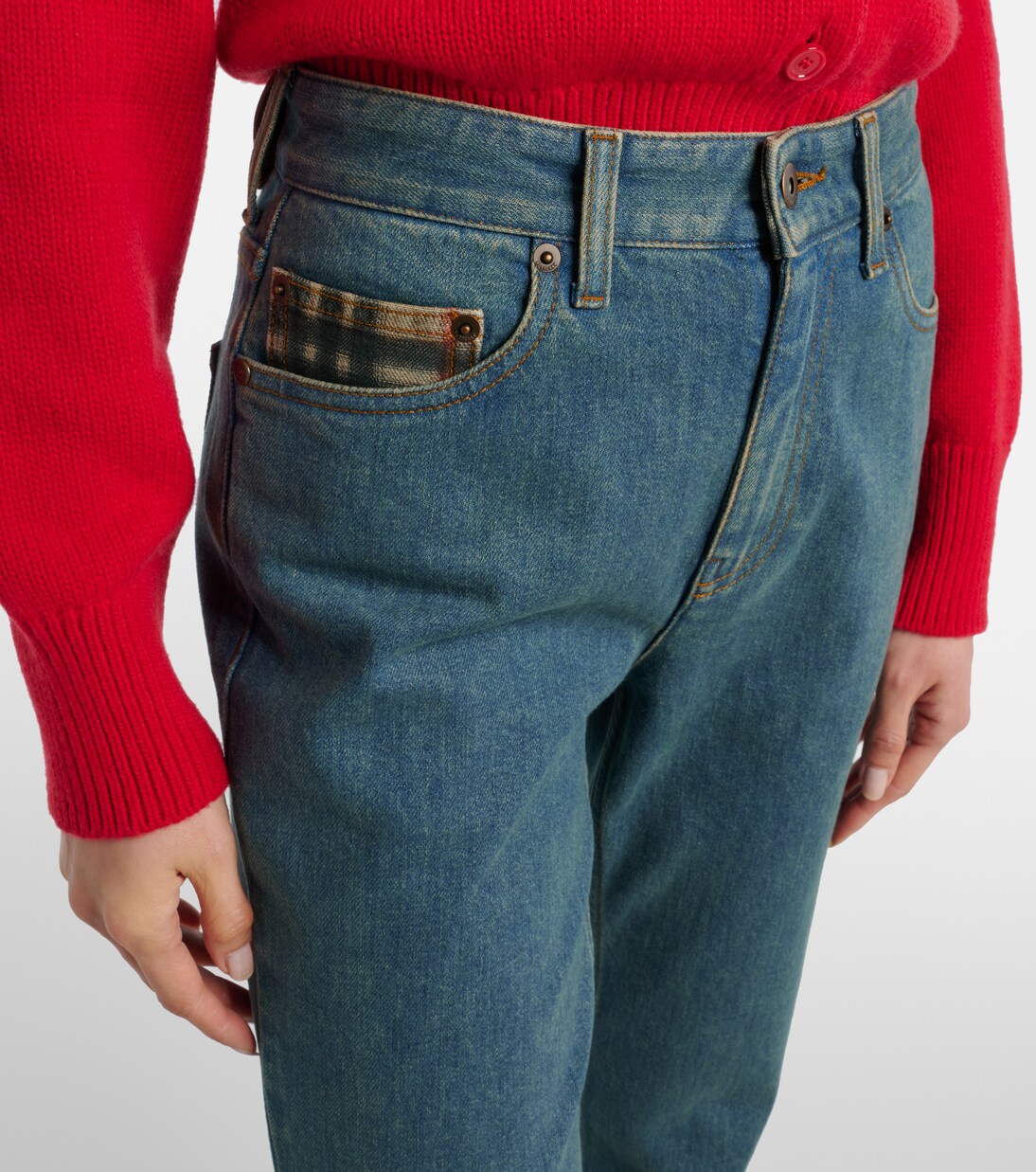 Burberry Check flared jeans | Burberry