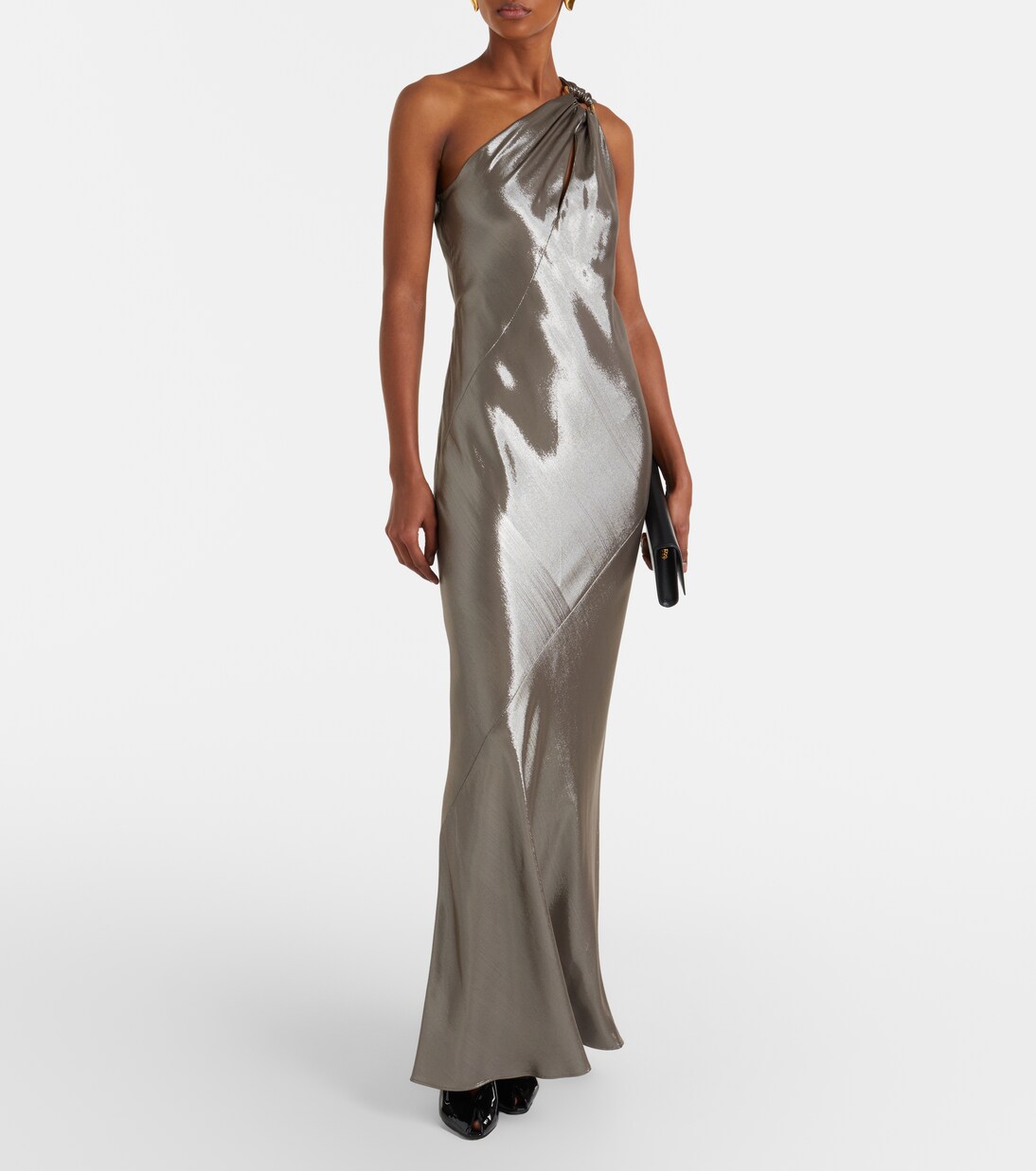 Odissea one-shoulder lamé gown | Max Mara