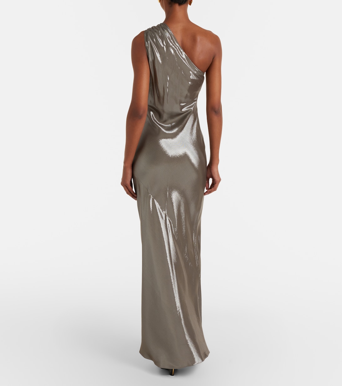 Odissea one-shoulder lamé gown | Max Mara