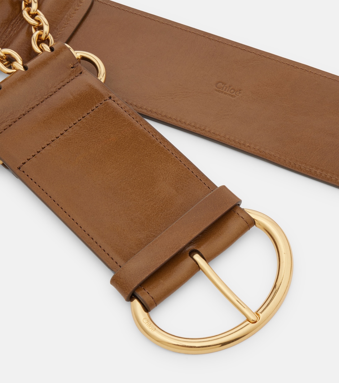 Cintura Chloé Camera Chain in pelle con catena | Chloé