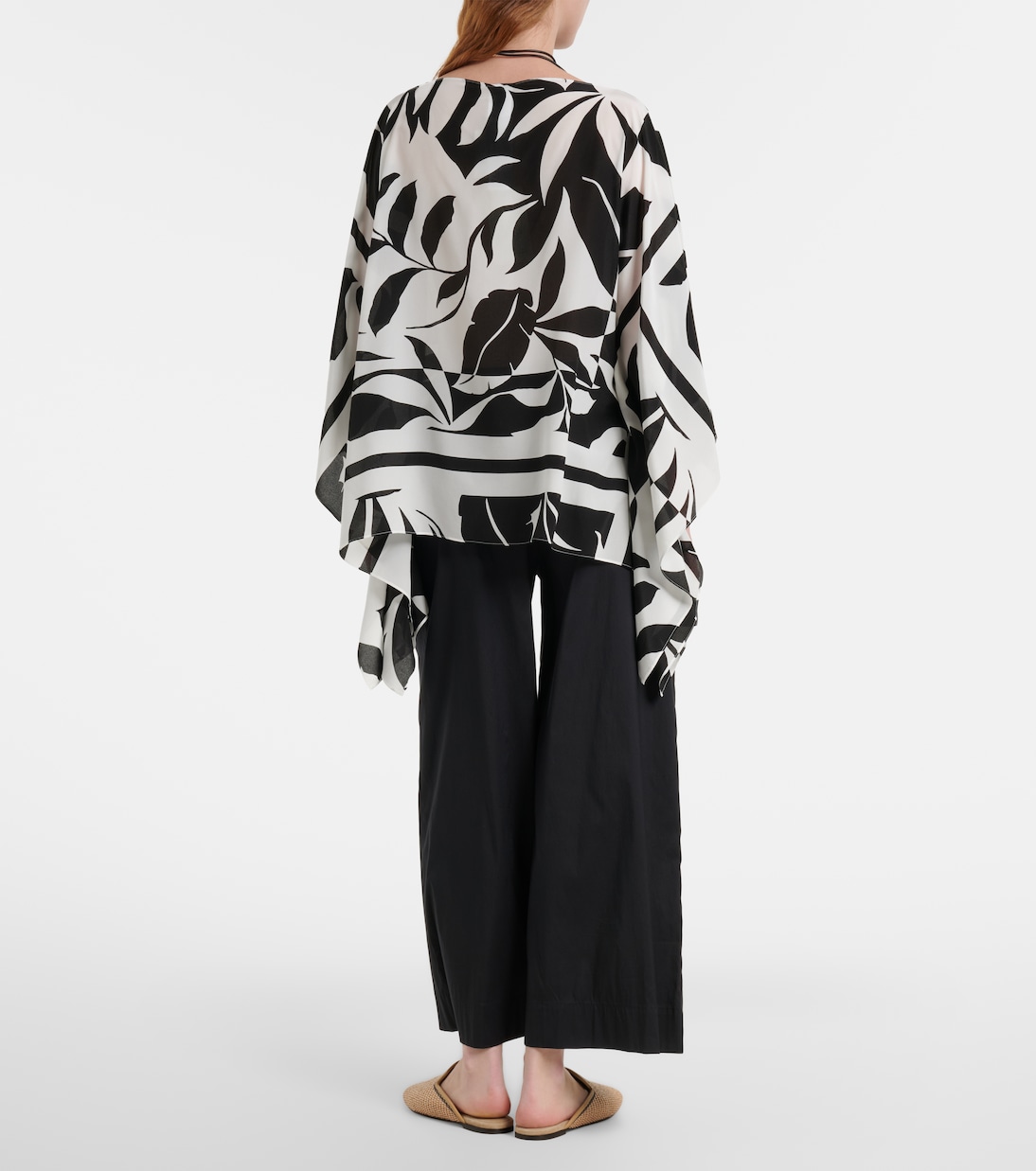 Pece cropped cotton-blend wide-leg pants | Max Mara