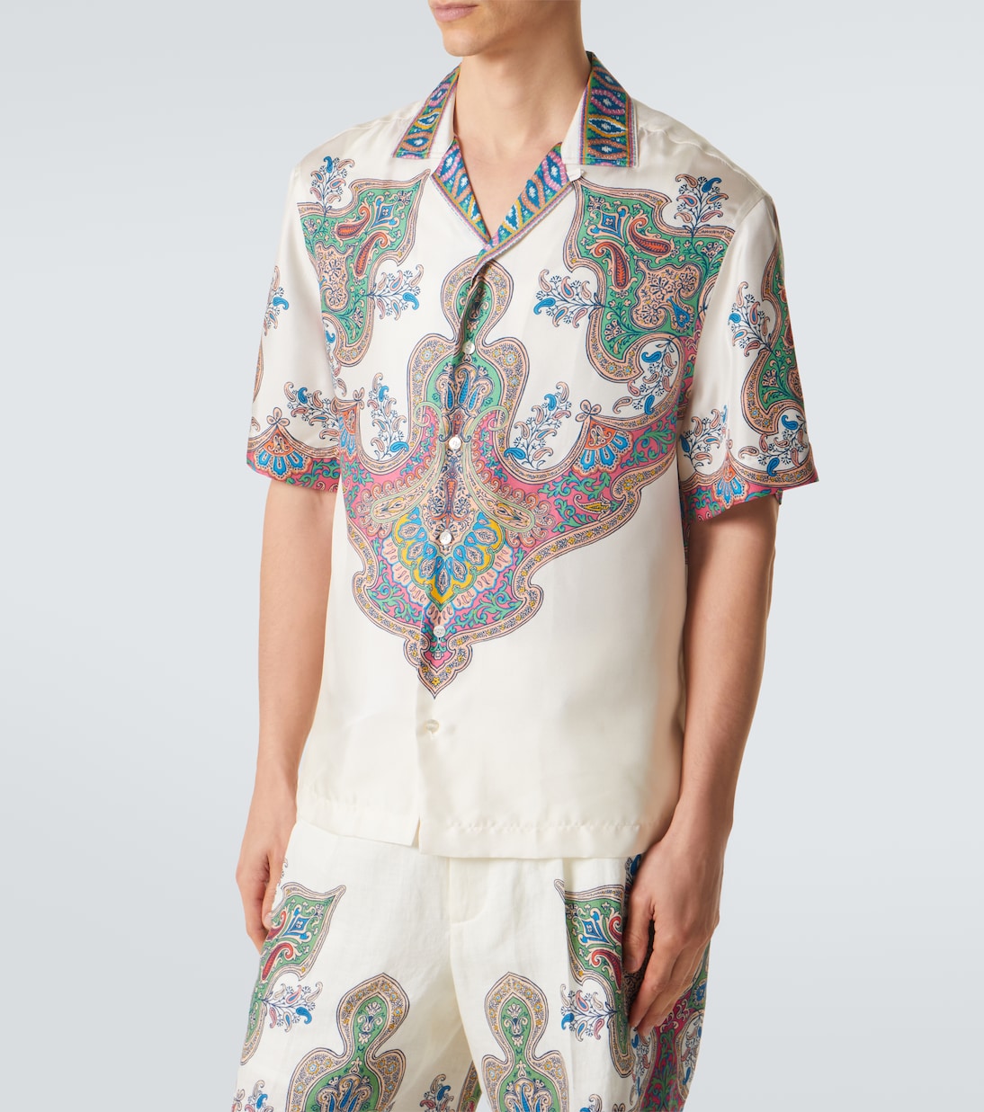 Paisley silk twill bowling shirt | Etro