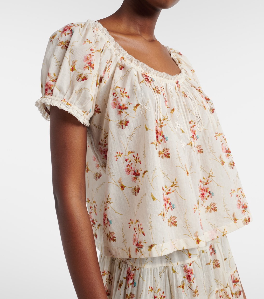 Frederica floral cotton top | Dôen