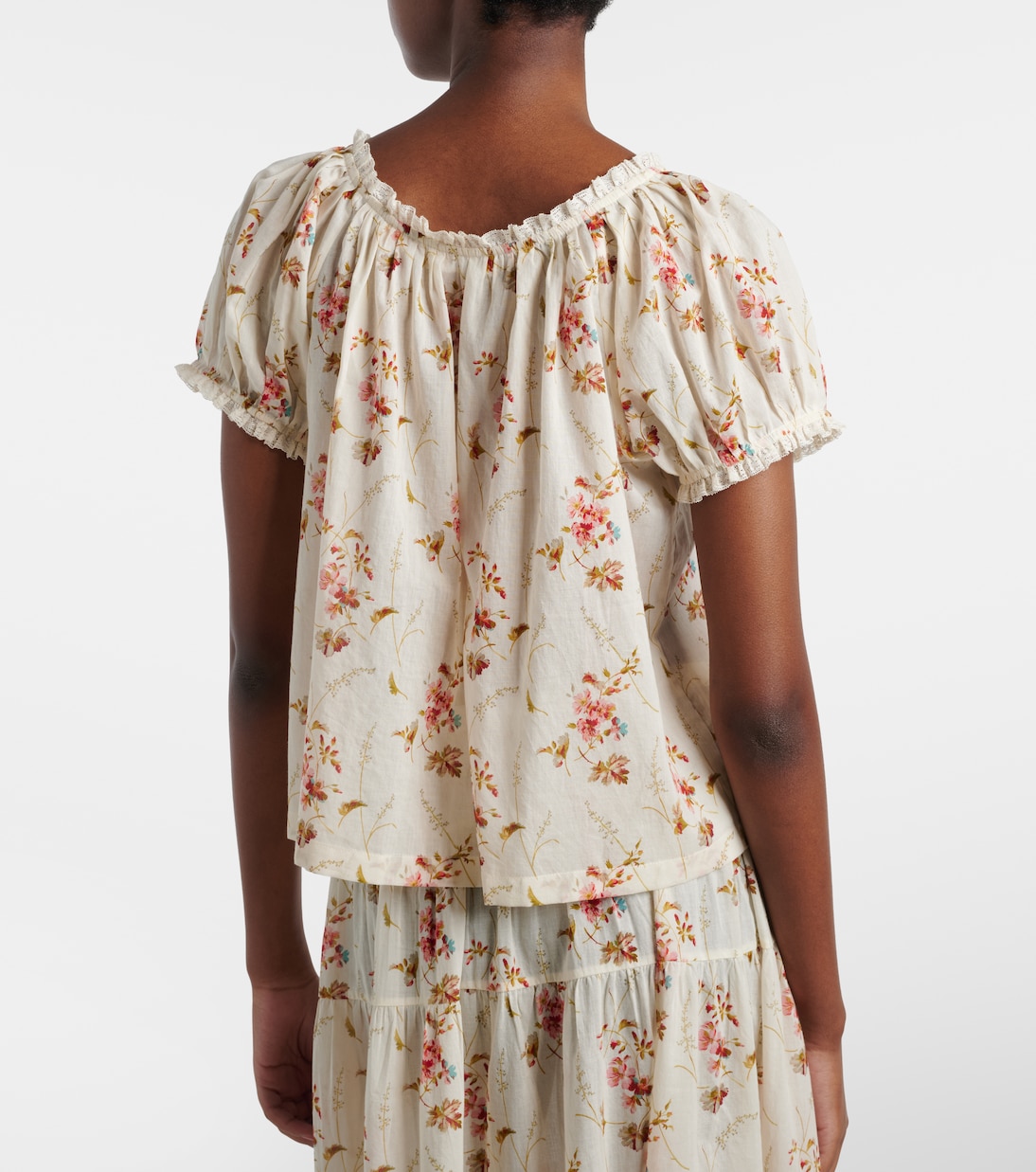 Frederica floral cotton top | Dôen