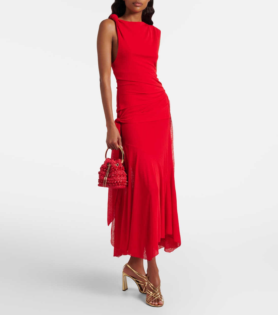 Sac seau Bon Bon Small en raphia | Jimmy Choo