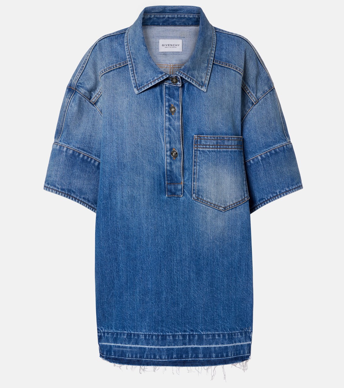 Oversized polo denim minidress | Givenchy