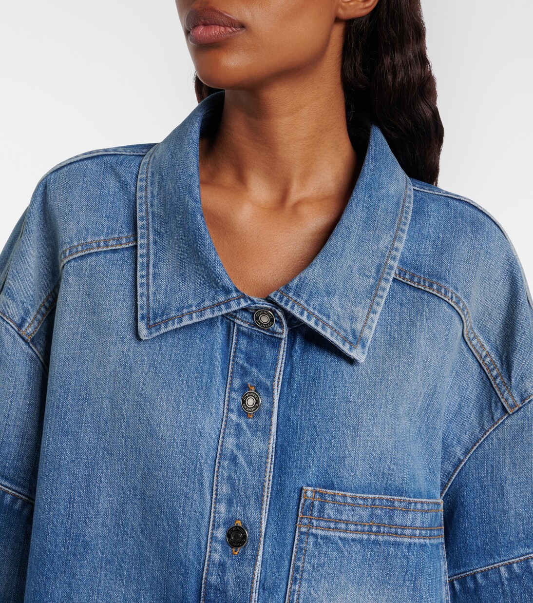 Oversized polo denim minidress | Givenchy