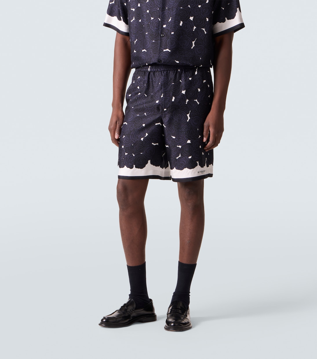 Short en twill de soie à fleurs | Givenchy
