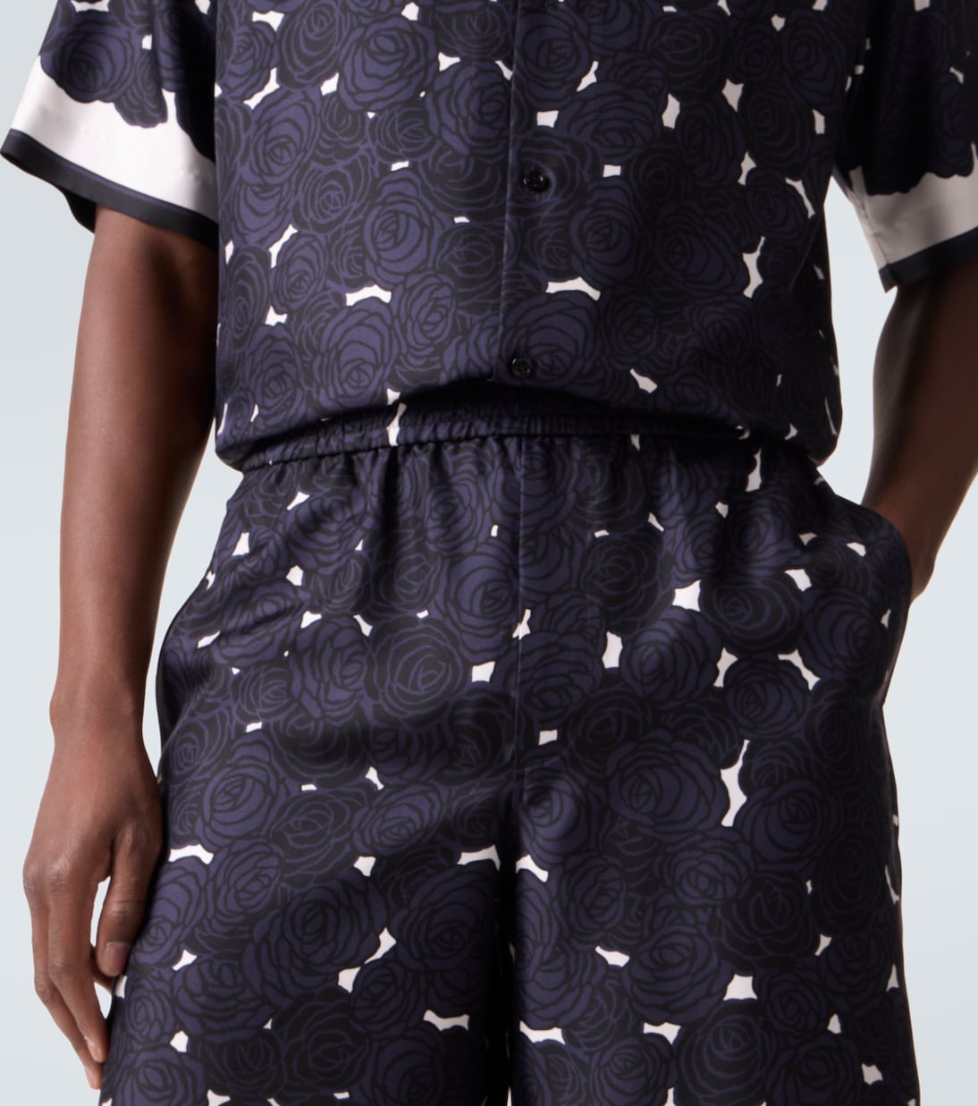 Short en twill de soie à fleurs | Givenchy