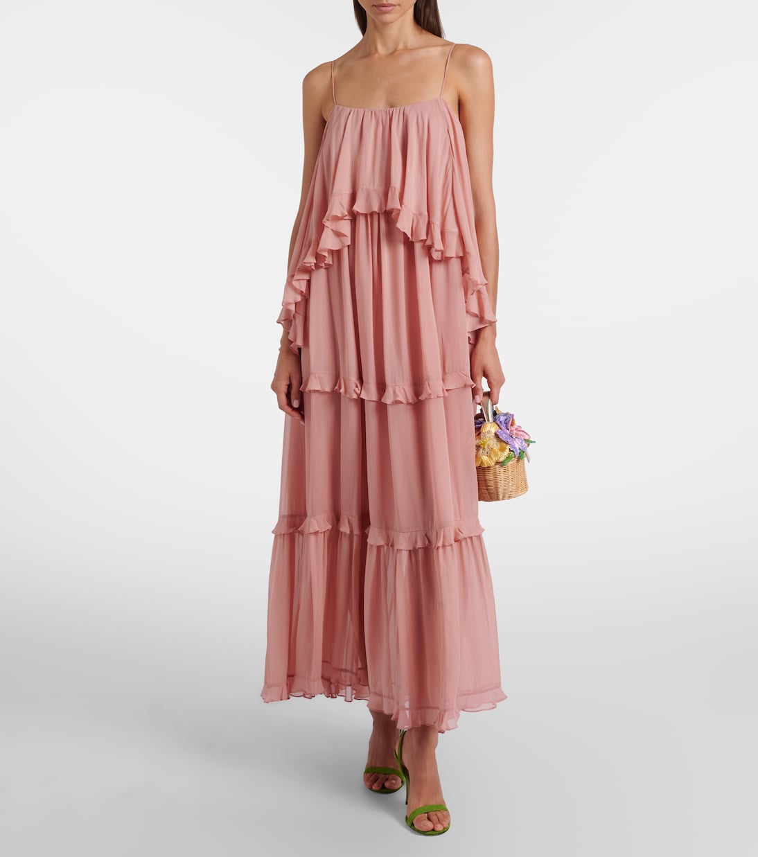 Tasche Dorothy aus Korbweide mit floraler Applikation | Judith Leiber Couture