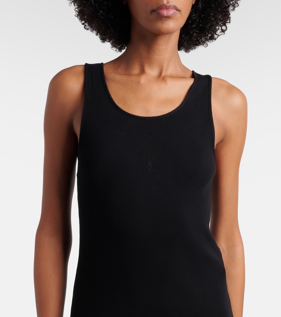 Minikleid Cassandre aus Baumwoll-Rippstrick | Saint Laurent