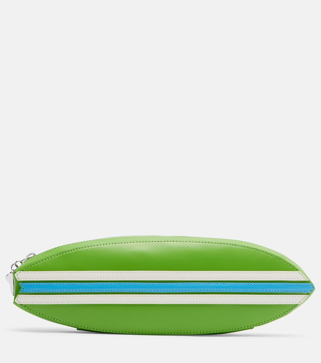 Surfboard striped leather clutch | Staud