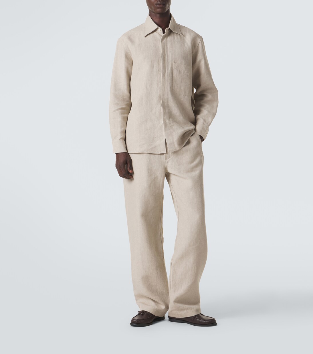 Linen wide-leg pants | Saman Amel