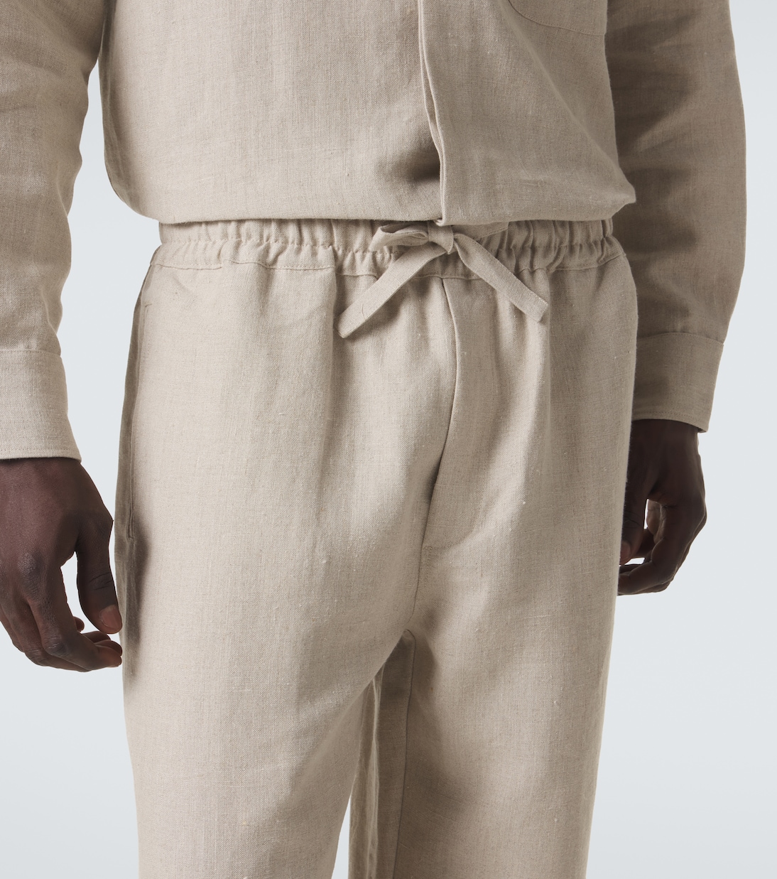 Linen wide-leg pants | Saman Amel