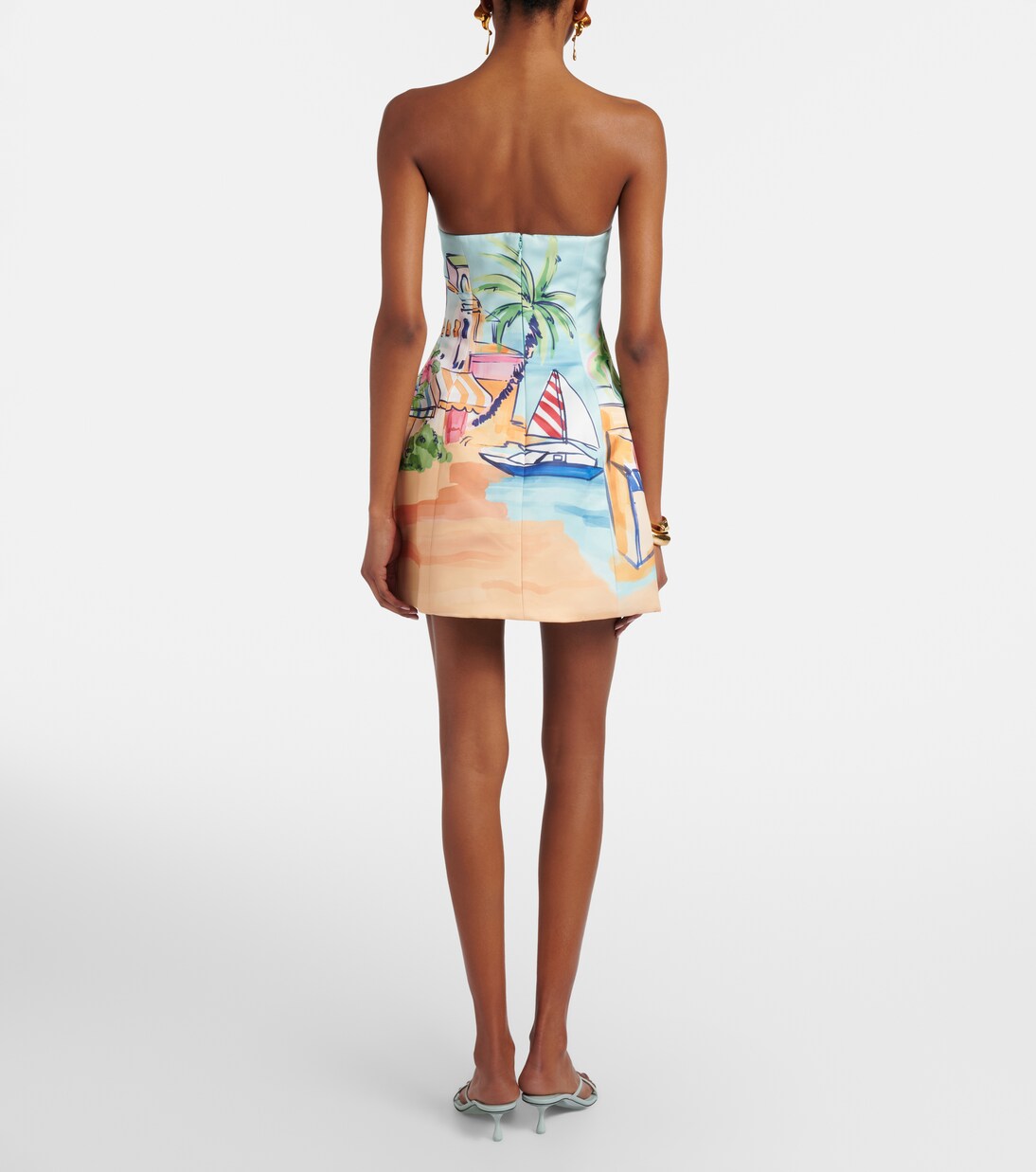 Printed bustier dress | Leo Lin