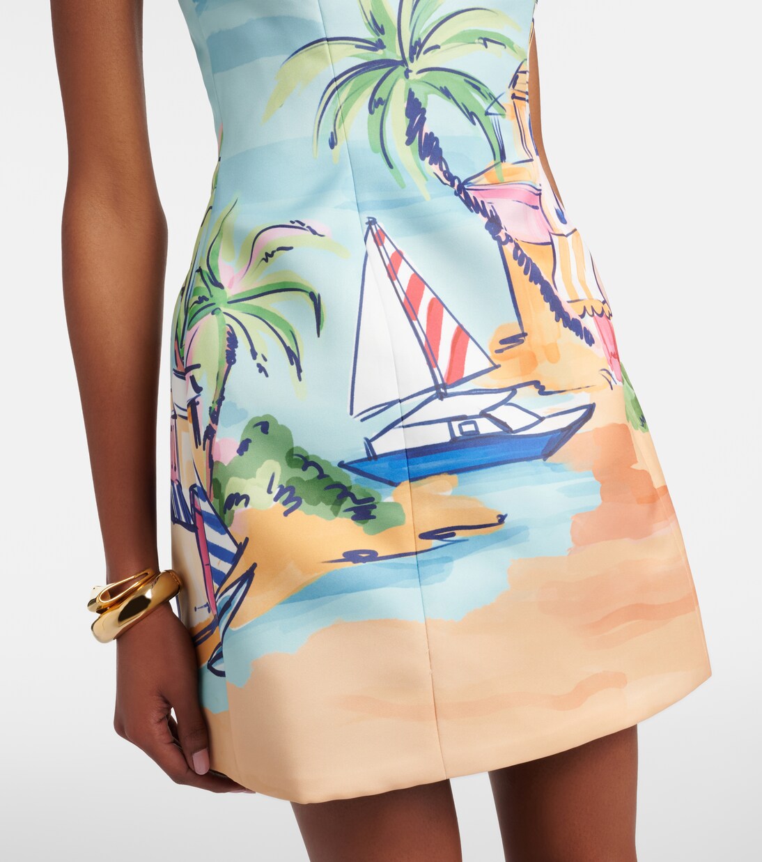 Printed bustier dress | Leo Lin