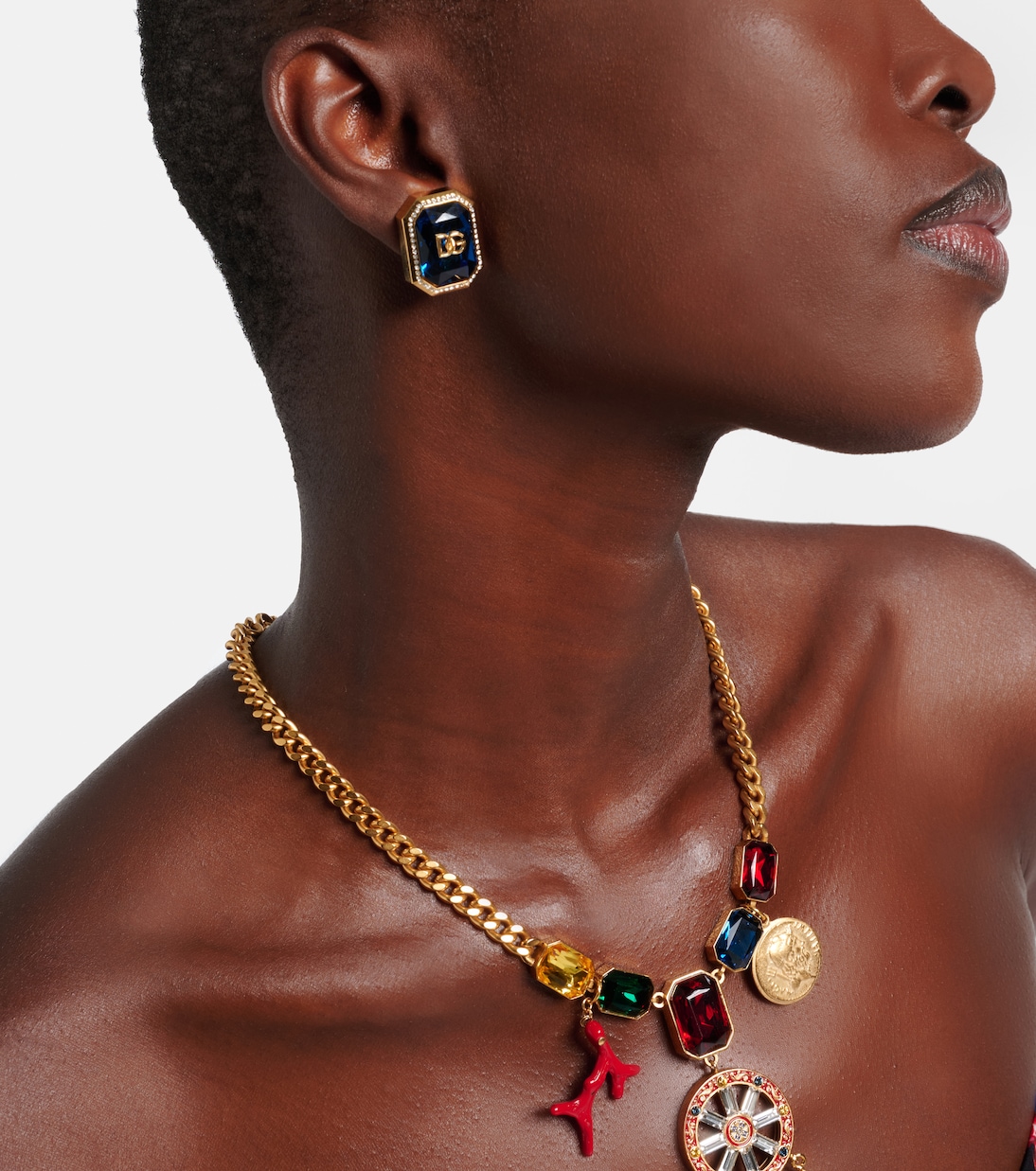 DG embellished clip-on earrings | Dolce&Gabbana